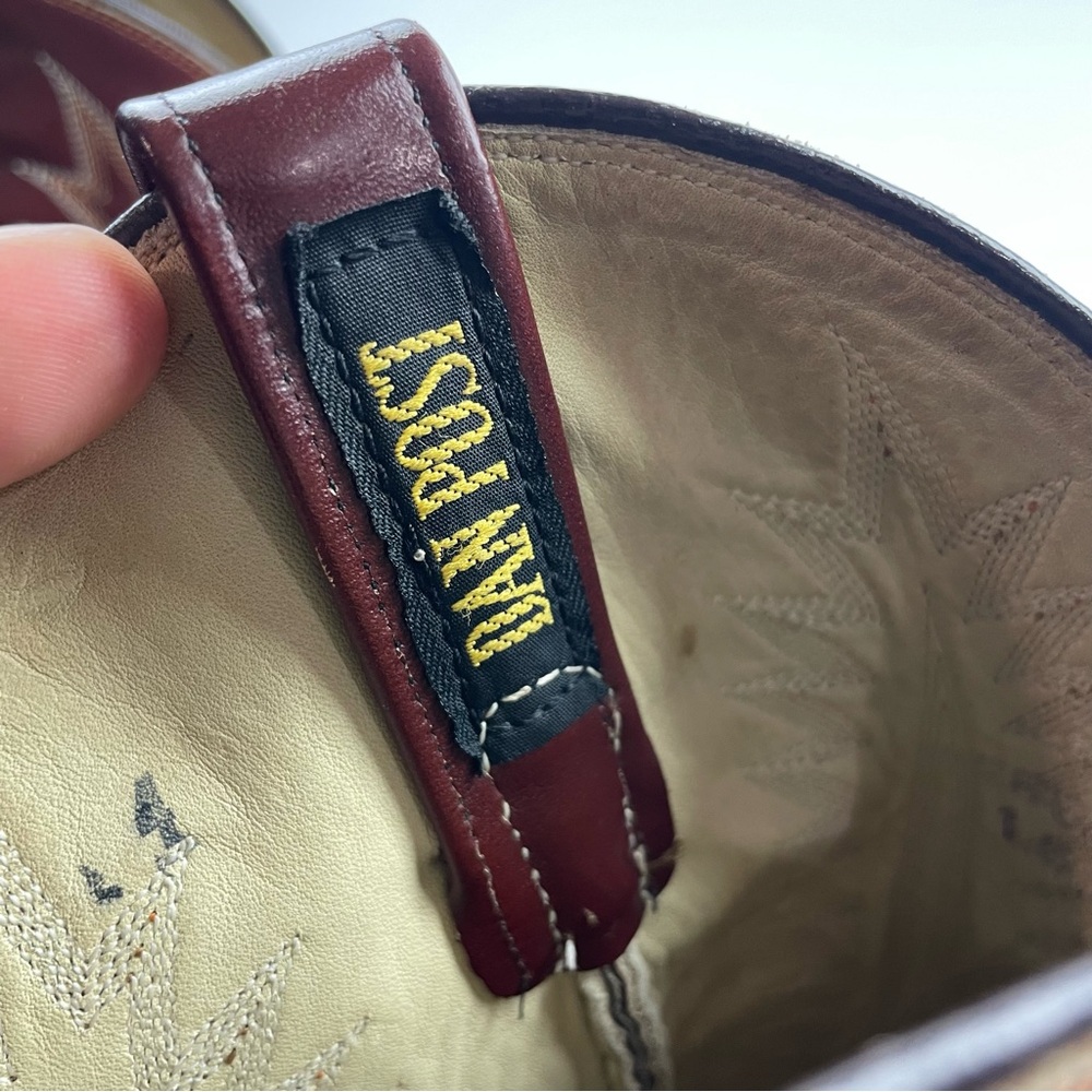 Vintage Dan Post Brown Front Cut Python Cowboy Bo… - image 10